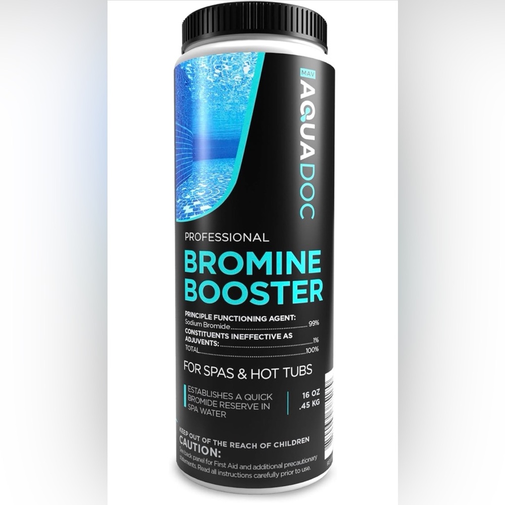 AquaDoc Bromine Booster for Hot Tub and Spa-16 oz Sodium Bromide Made in USA 1Lb